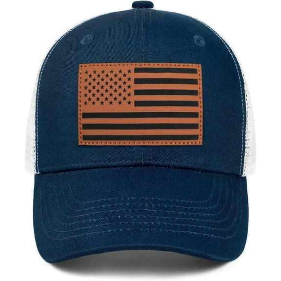 American Flag Trucker Hat - Snapback Hats for Men Women Baseball Cap - Breathable Mesh & Adjustable Fit for Casual Wear