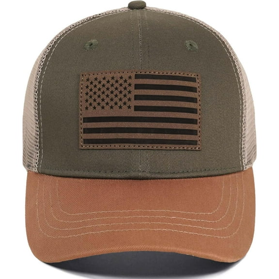 American Flag Trucker Hat - Snapback Hats for Men Women Baseball Cap - Breathable Mesh & Adjustable Fit for Casual Wear