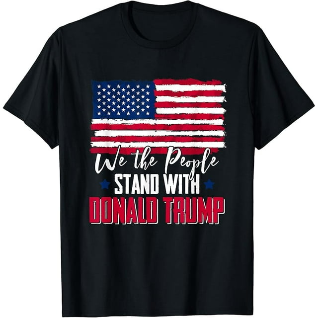 American Flag Trump 2024 We the People Stand With Trump 2024 TShirt