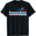 thumbnail image 1 of American Flag US Themed Mens Fireworks 4th of July T-Shirt, 1 of 5