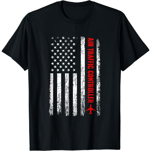 American Flag US, air traffic controller T-Shirt