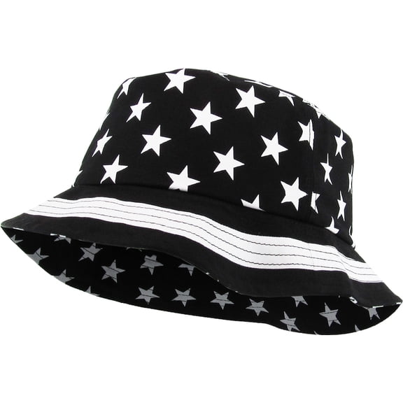 American Flag USA Bucket Hat Fashion Print Summer Cap