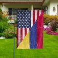 thumbnail image 1 of American Flag USA Colombia Half American Friendship Colombian Patriotic Garden Flag, Double-Sided Decorative Outdoor Flag, Patriotic Polyester Yard Flag 12 x 18 in, 1 of 4