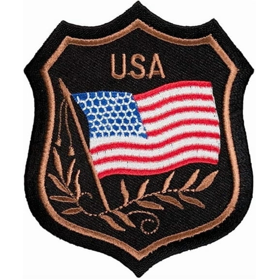 American Flag USA Crest Patch, U.S. Flag Patches