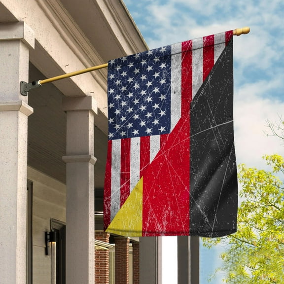 American Flag USA Germany Half American Friendship German Patriotic Garden Flag (29.5x39.5) Double Sided-USA Flags Premium Polyester-Decorative Indoor Outdoor Flag