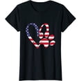 thumbnail image 1 of American Flag USA Love Dog Paw Print Animal Paw Dog Lover T-Shirt, 1 of 3
