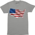 thumbnail image 1 of American Flag USA Map USA Flag 4th of July independent day Men T-Shirt, 1 of 4