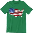 thumbnail image 1 of American Flag USA Map USA Flag 4th of July independent day Men T-Shirt, 1 of 4