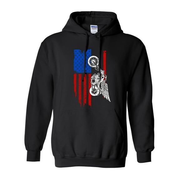 American Flag USA Motor Eagle Patriotic DT Sweatshirt Hoodie