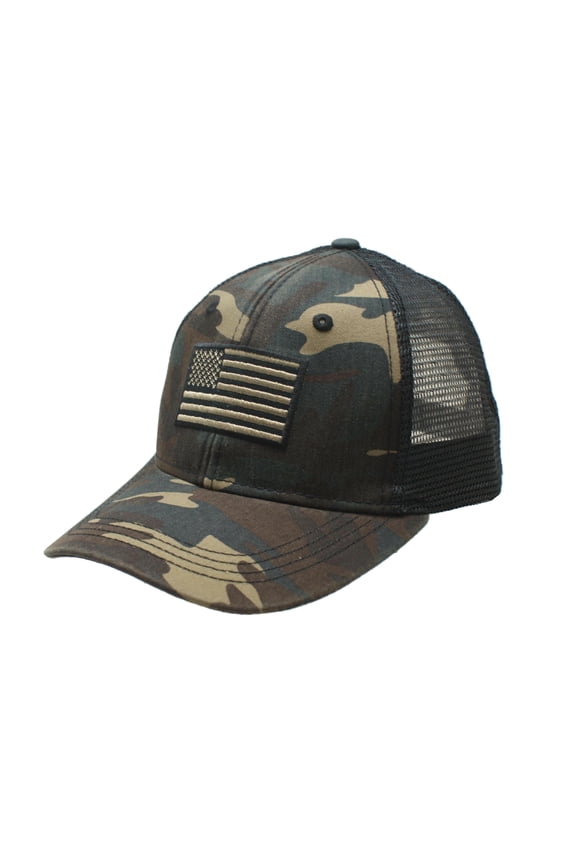 American Flag USA Patch Patriotic Ball Cap Camouflage Cotton Adjustable H3