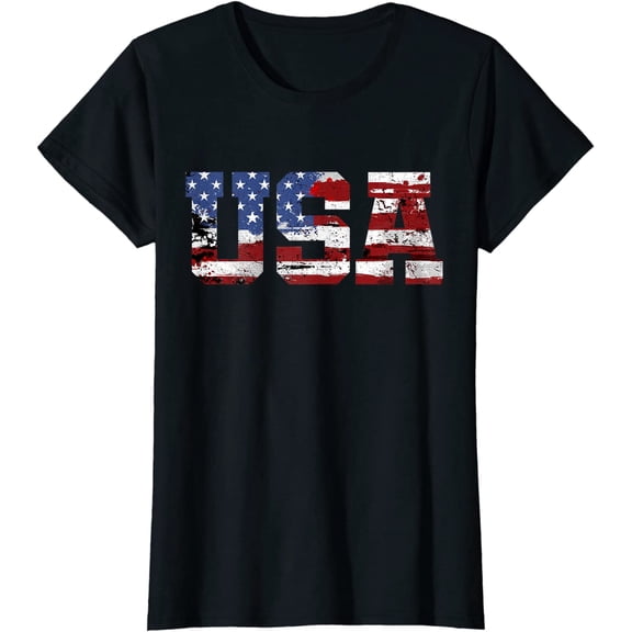 American Flag USA United States Of America US 4th of July Gift T-Shirt