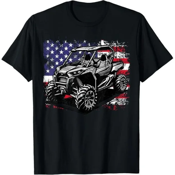 American Flag UTV Side By Side 4th Of July SXS Off Road T-Shirt
