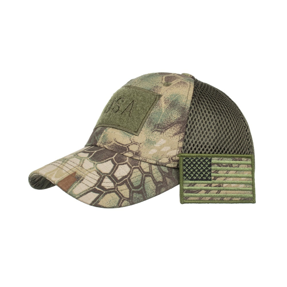 Antourage American Flag Snapback Hat - Unisex, Navy Blue, Includes 2 Patriotic Patches, Adjustable Fit