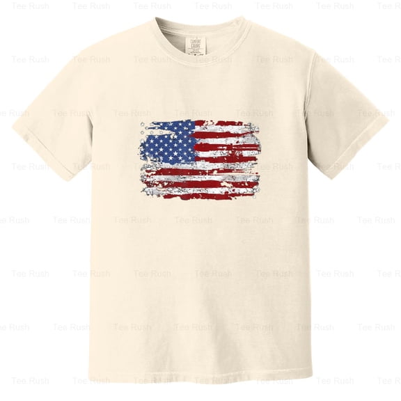 American Flag United States America Cool Present Gift, Patriotic, USA, Comfort Color T-Shirt Unisex, up to 4XL