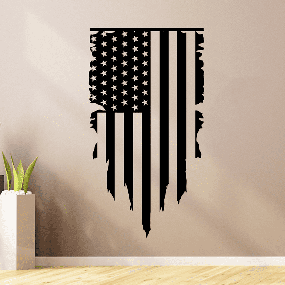 American Flag - United States Of America Soldier Army Men Military National Flag Vinyl Wall Art Sticker Wall Decal for Home House Room Bedroom Kids Room Play Area Wall Design Décor Size (20x14 inch)