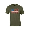 thumbnail image 1 of American Flag Unmasked Unmuzzled Unvaccinated Unafraid Patriot Anti Tyrany Mens Short Sleeve T-shirt-Military Green-4xl, 1 of 4