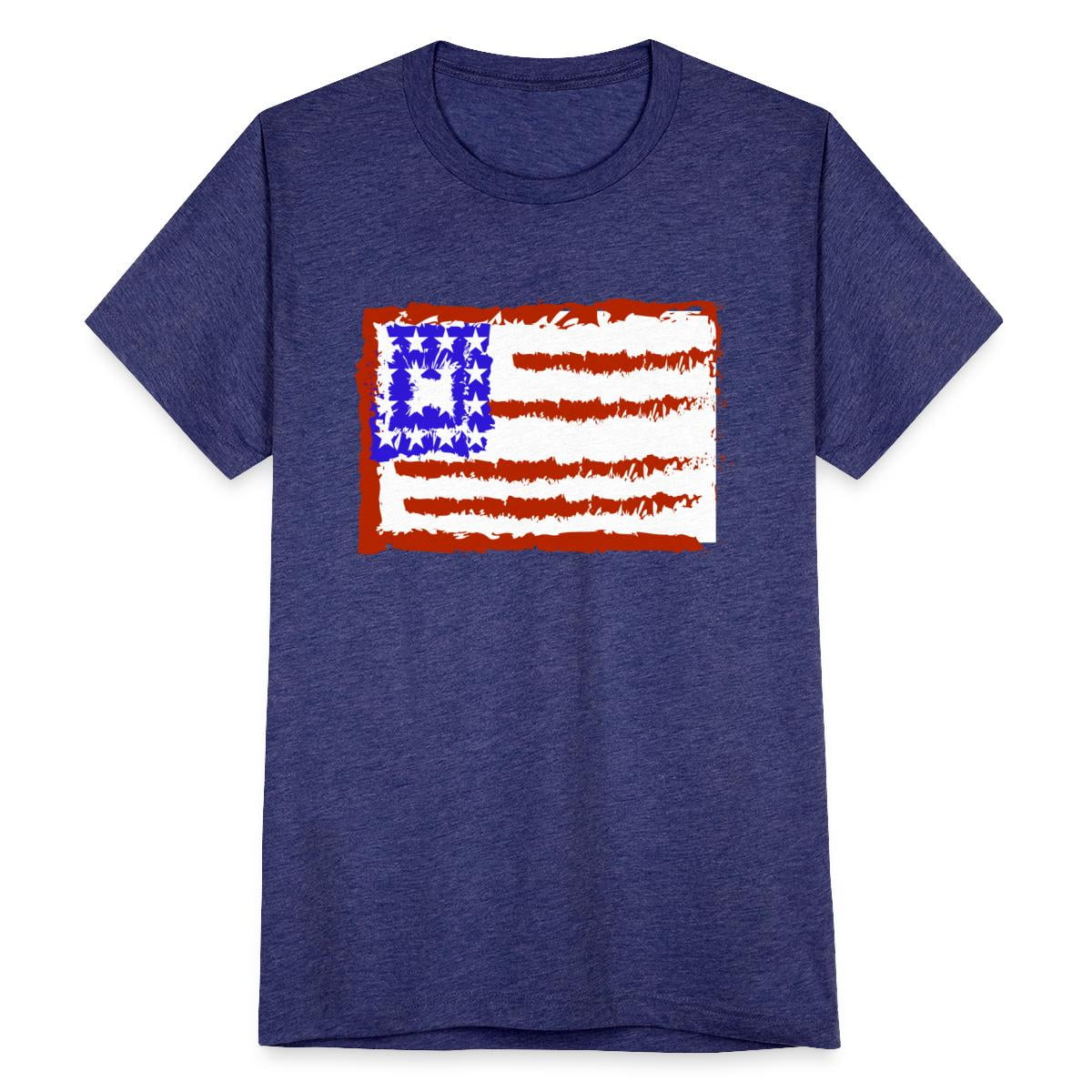 American Flag Us America United States 4Th July Unisex Tri Blend T ...