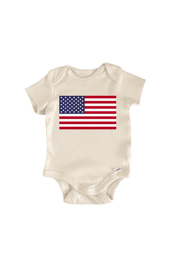 American Flag Usa July 4Th Patriotic - Baby Bodysuit