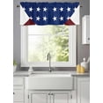 thumbnail image 1 of American Flag Valances for Windows,Kitchen Valance Rod Pocket Short Curtain,Stripes Stars Blue Red and White Valance Curtain Window Valances for Bedroom Living Room 42x12in, 1 of 9