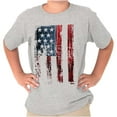 thumbnail image 1 of American Flag Vertical Star Antique Crewneck T Shirts Boy Girl Teen Brisco Brands XS, 1 of 6