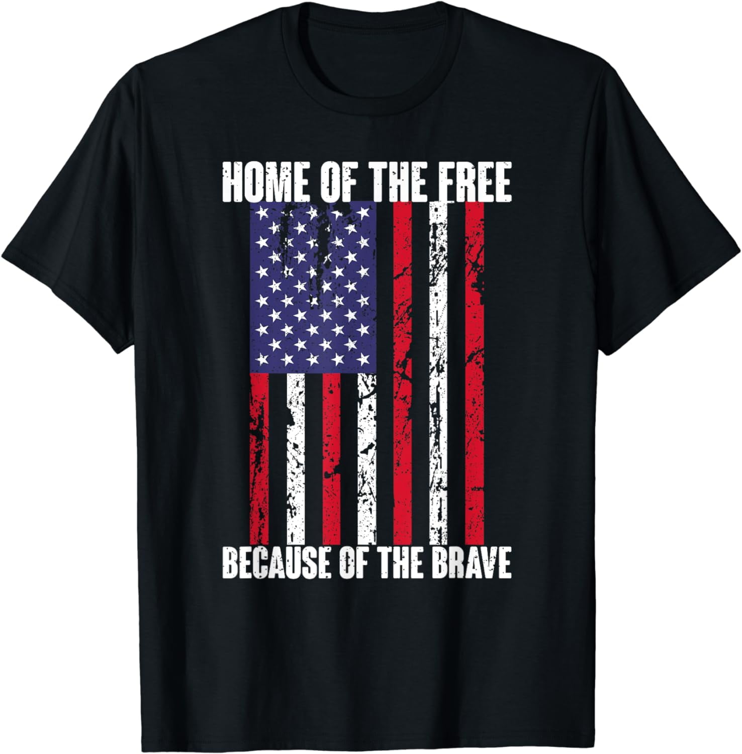 American Flag Veteran For Men Women Kids: Home Of The Free T-Shirt ...