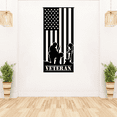 thumbnail image 1 of American Flag - Veteran Soldier Army Military USA U.S.A. Troops Silhouette Vinyl Wall Decal Wall Sticker Art Decoration Home Room Design Bedroom Office Class Room Living Room Décor Size (10x4 inch), 1 of 3