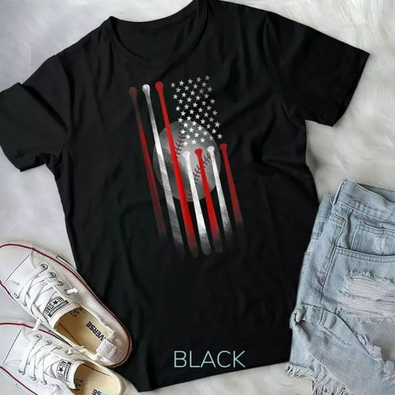 American Flag Vintage Baseball Flag T-Shirt, Dad, Mom T-Shirt Unisex S-5XL Hot Trending Shirt, Vintage Birthday Gift