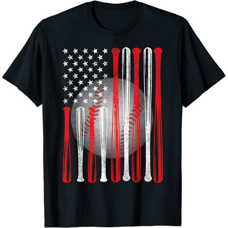 American Flag Vintage Baseball Flag T-Shirt, Dad, Mom Tee American Flag Vintage Baseball Flag T-Shirt, Dad, Mom Tee
