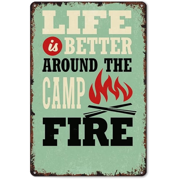 American Flag Vintage Metal Tin Sign, Rustic USA Wall Decor for Living Room, Bathroom, Kitchen, Bedroom, Patio, 8 x 12 Inch