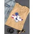thumbnail image 1 of American Flag Vintage Mouse T-shirt Color Women's -SmartPrintsInk Designs, 1 of 4