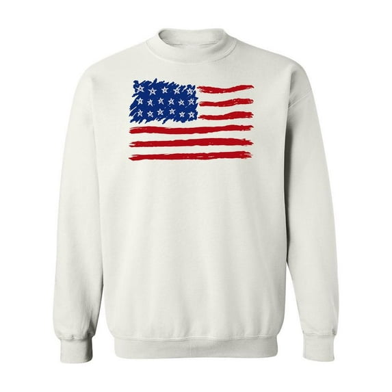 American Flag Vintage Style Sweatshirt Men -Image by Shutterstock, Male 5X-Large