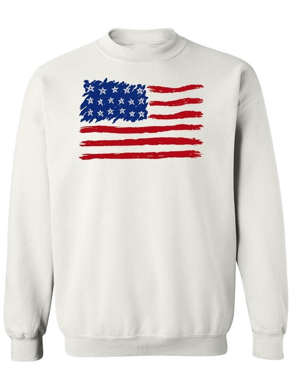 American Flag Vintage Style Sweatshirt Men -Image by Shutterstock, Male Small