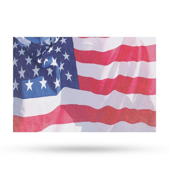 American Flag Vinyl Decal 12 Inch x 16 Inch Weatherproof Heavy-Duty Adhesive Backing | Patriotic Symbol, Durable and Fade-Resistant, Outdoor Use | Made in USA