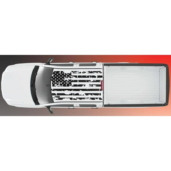 American Flag Vinyl Roof Decal Compatible with and Fits Most SUV's, Cars & Trucks - Custom Made The fit Any Truck or Car - Any Color You Want - American Flag Roof Decal for Trucks and Cars