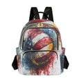thumbnail image 1 of American Flag Volleyball Travel Laptop Backpack Casual Daypack Lightweight Bookbag Compartment for Business, 1 of 7