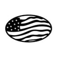 thumbnail image 1 of American Flag Wall Decor | Oval Metal American Flag Wall Art | USA US Patriotic Wall Decor Home Accent for Indoor or Outdoor Patriotism | 3 Sizes / 13 Colors - Handmade in the USA, 1 of 6