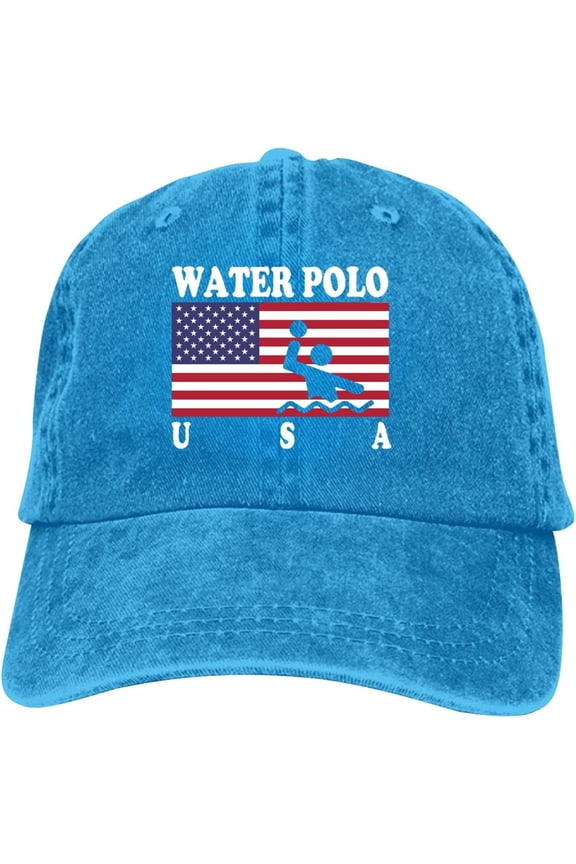 American Flag Water Polo Baseball Cap Vintage Adjustable Washed Hats Cowboy Hats Denim Dad Hat for Men Women Boy Girl