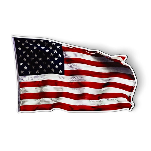 American Flag Waving USA - 5.5" Magnet for Car Locker Refrigerator ...