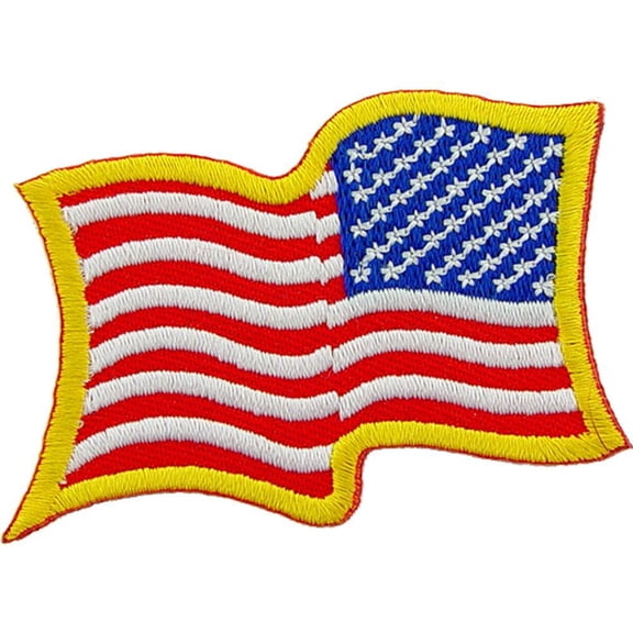 American Flag Wavy Right Arm Patch 2 1/4" x 3 1/4"