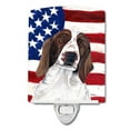 thumbnail image 1 of Caroline's Treasures SC9024CNL Flag with Welsh Springer Spaniel Ceramic Night Light, 6x4x3", multicolor, 1 of 2