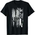 thumbnail image 1 of American Flag Woodworking Gift Carpenter Wood Working T-Shirt, 1 of 3