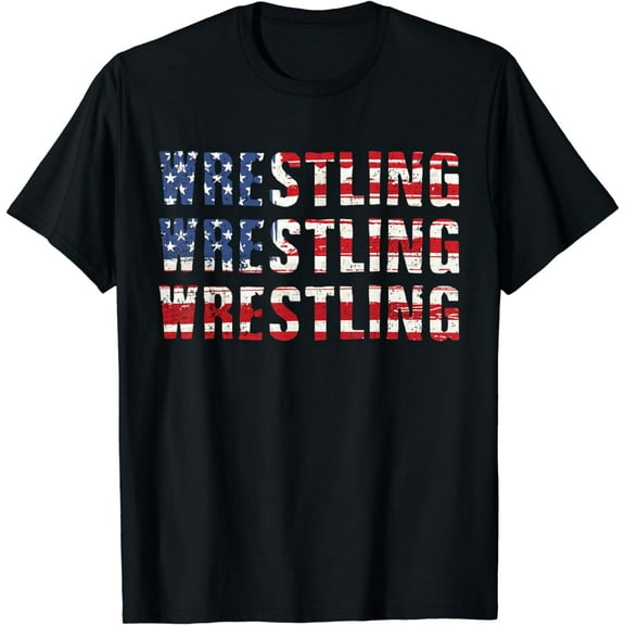 American Flag Wrestling Shirt | USA Flag Wrestling Shirt T-Shirt