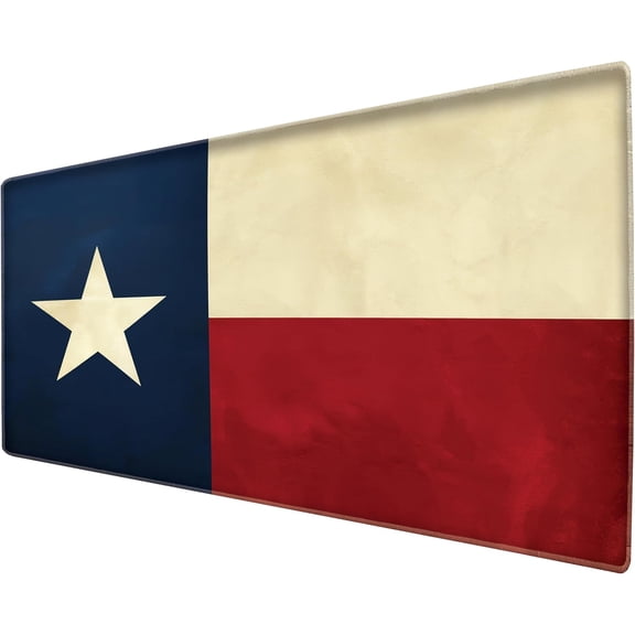 American Flag XXL Deskpad, Desk Mat for Computer Keyboard and Mouse \u2013 Patriotic USA Gaming Mousepad, Extra Long XL Mouse Pad for Laptop Office Desk. (Texas Flag)