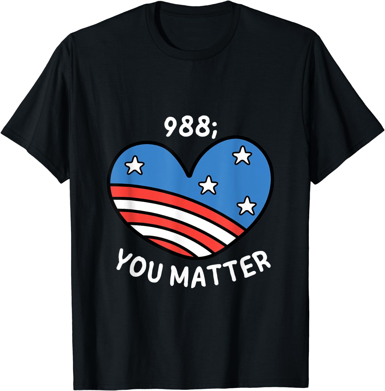 American Flag You Matter 988 Suicide Prevention Awareness T-Shirt ...