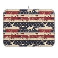 thumbnail image 1 of American Flag and Animals Dish Drying Mat 16x18 Absorbent Microfiber Draining Rack Pad for Kitchen Counter Sink, 1 of 8