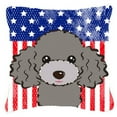 thumbnail image 1 of American Flag and Dog Fabric Decorative Pillow, 1 of 1