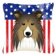 thumbnail image 1 of American Flag and Dog Fabric Decorative Pillow, 1 of 1