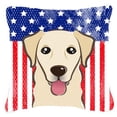 thumbnail image 1 of American Flag and Dog Fabric Decorative Pillow, 1 of 1