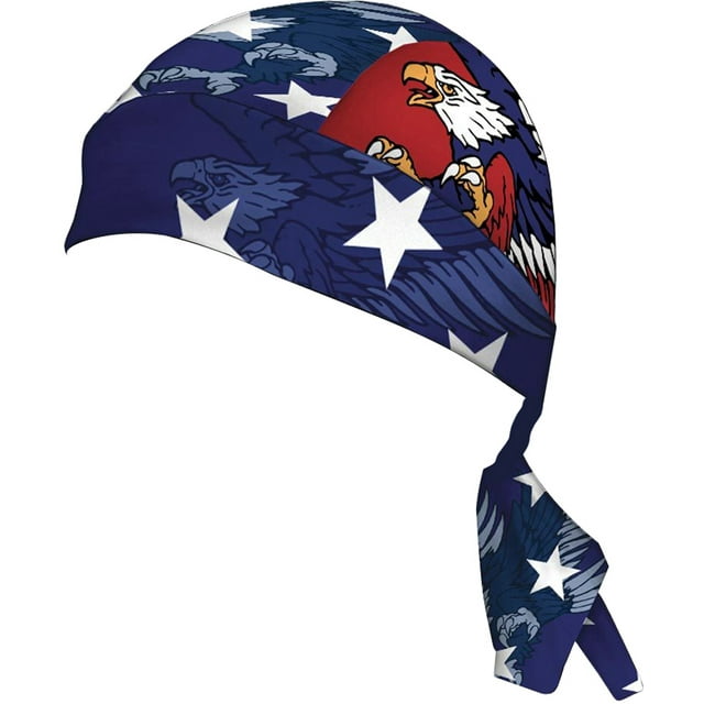 American Flag and Eagle Patriotic Doo Rag Red Blue, White Stars (Eagle ...