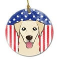 thumbnail image 1 of American Flag and Golden Retriever Ceramic Ornament, 1 of 1